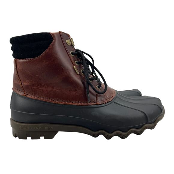 Sperry Mens 8.5 Duck Boots Leather Top-Sider Avenue Lace Up Waterproof Outdoor - Picture 1 of 13
